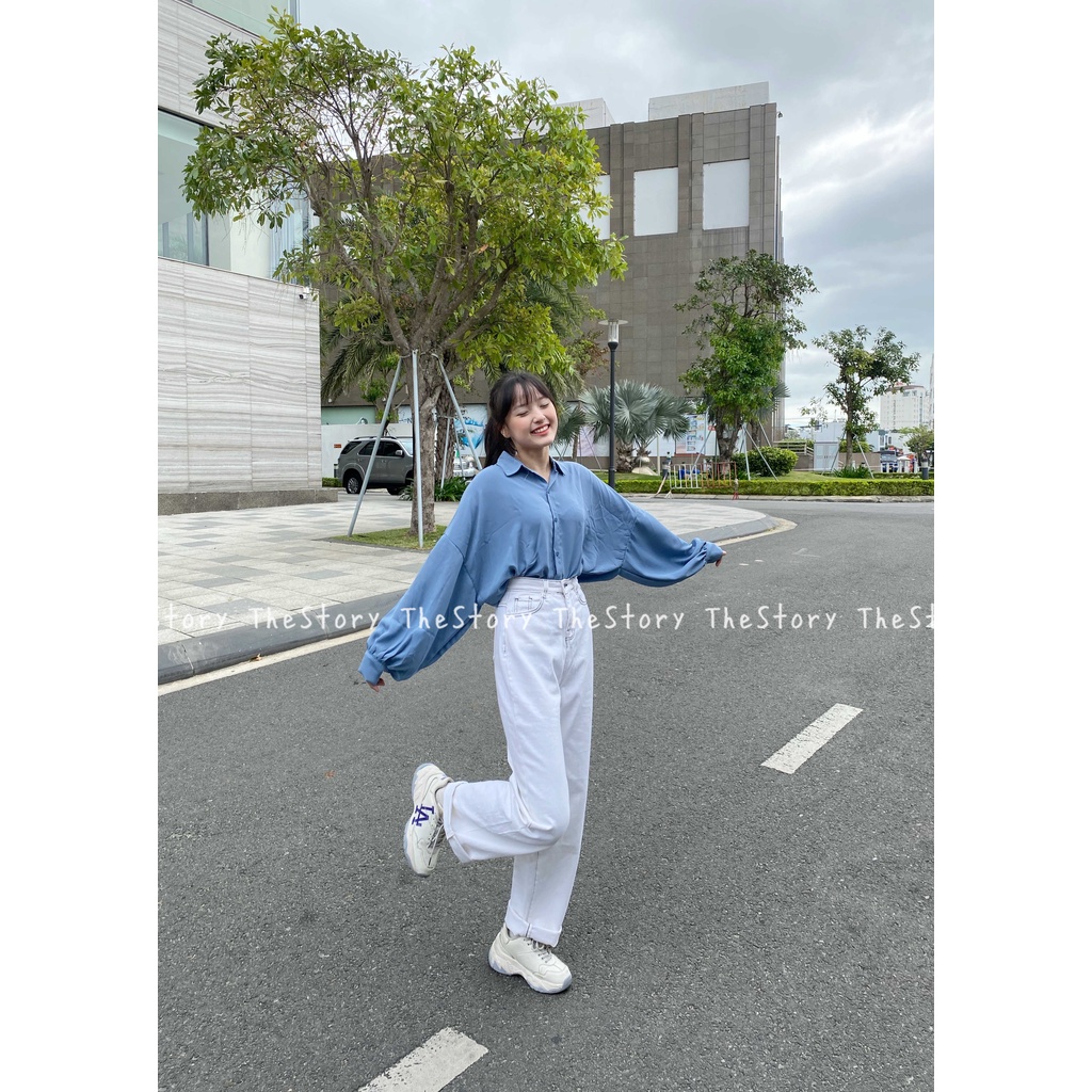 [STR] Quần jeans dài viền chỉ Q749