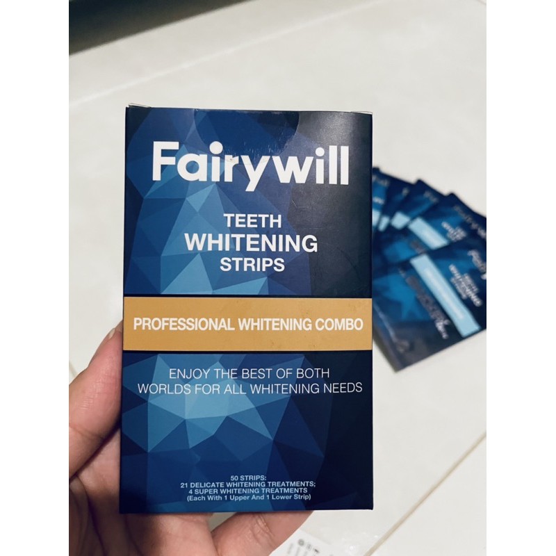 Miếng Dán Trắng Răng FAIRY WILL (thương hiệu Mỹ) - Professional Teeth Whitening Strips