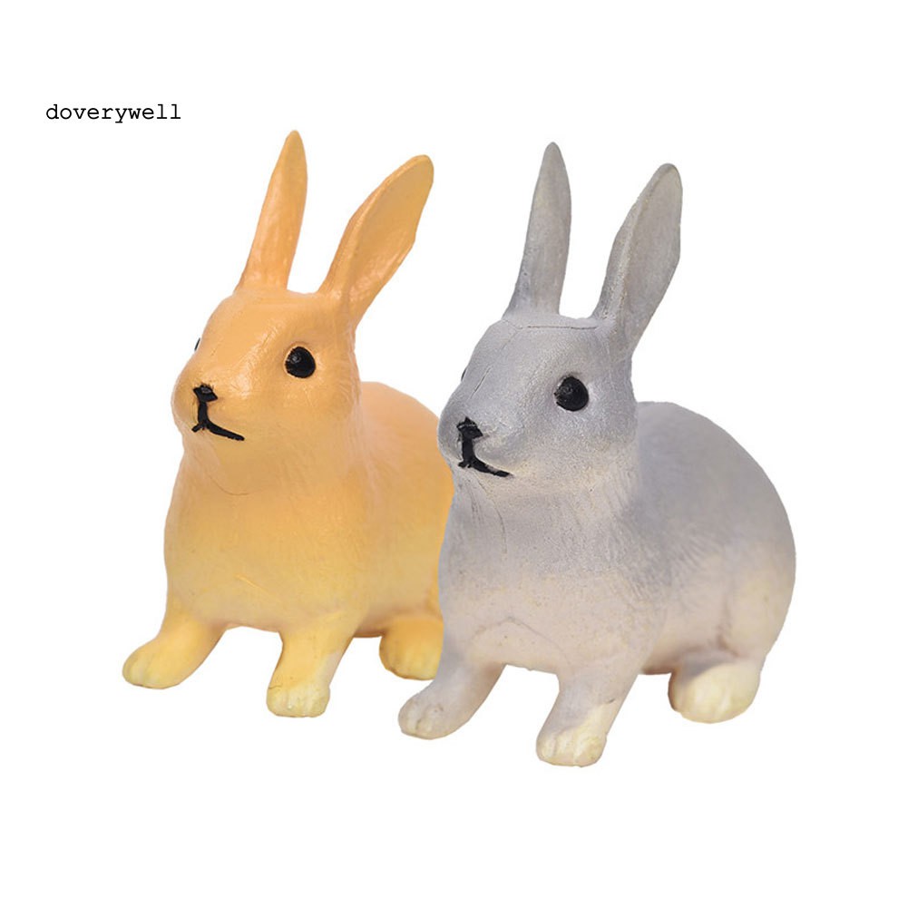 2 Mô Hình Thỏ Mini Cho Trang Trí Tiểu Cảnh