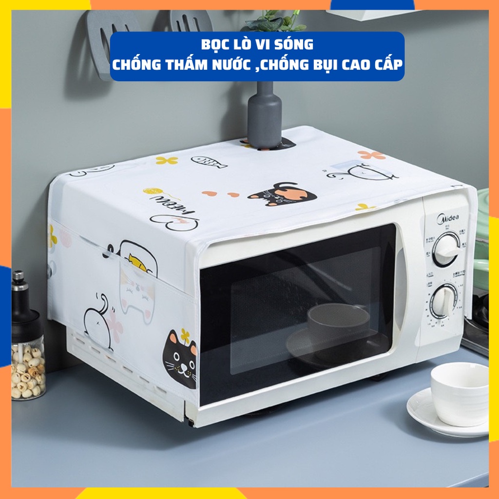 Tấm phủ Bảo Vệ Lò Vi Sóng Cao Cấp Chất Liệu PE Chống Thấm Nước - mẫu mới K150