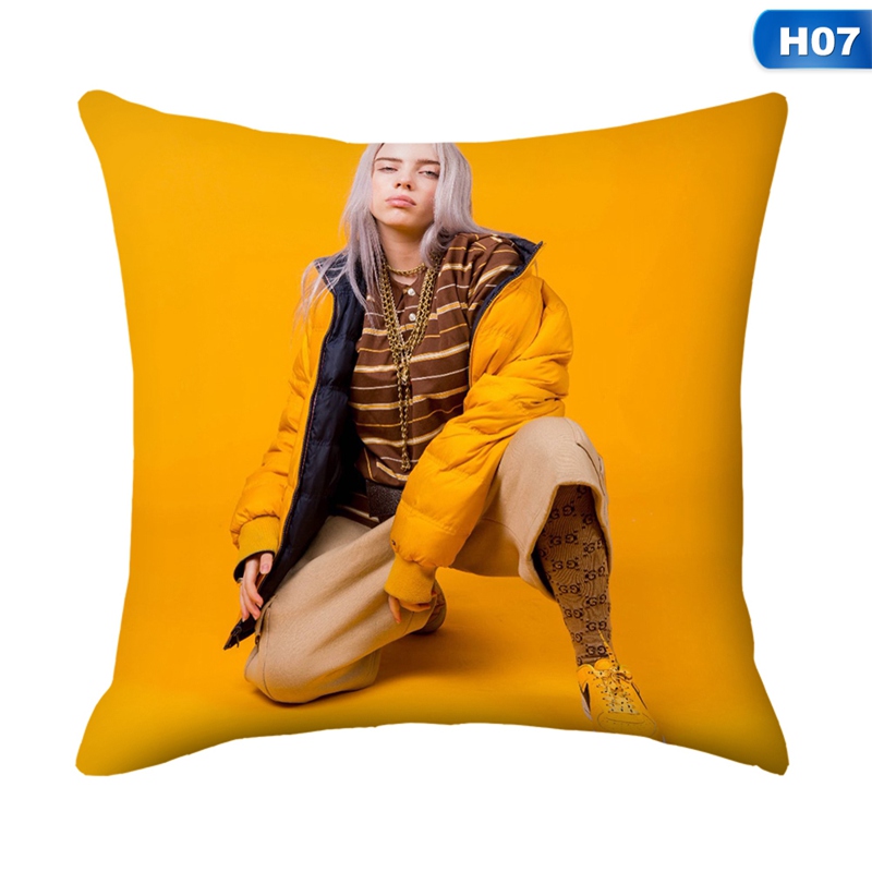 Vỏ Gối Vuông In Hình Billie Eilish Độc Đáo