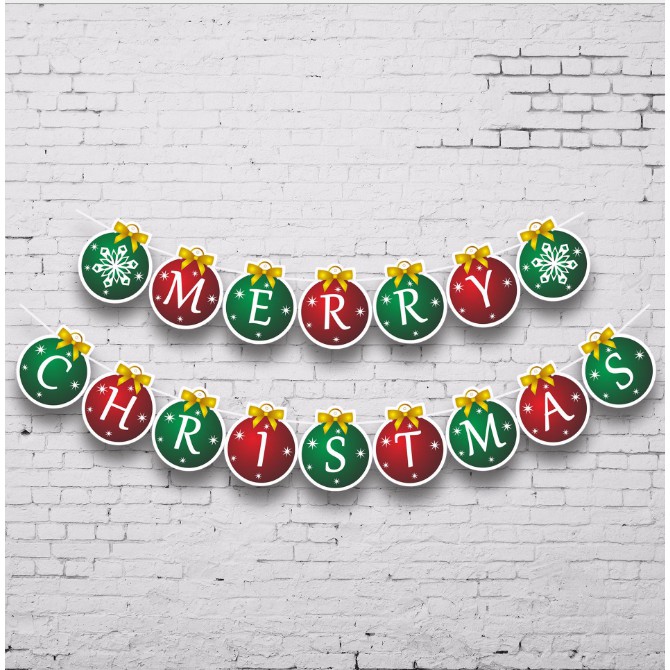 Cờ treo trang trí noel trang trí giáng sinh mẫu L31