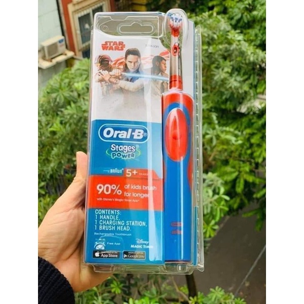 SET BÀN CHẢI ĐIỆN ORAL B CHO BÉ TỪ 5 TUỔI