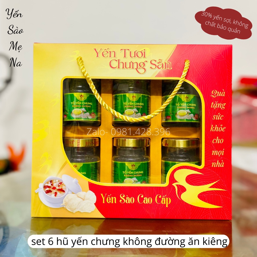 - Set 6 Hũ Yến Sào Chưng Sẵn Hoàng Việt