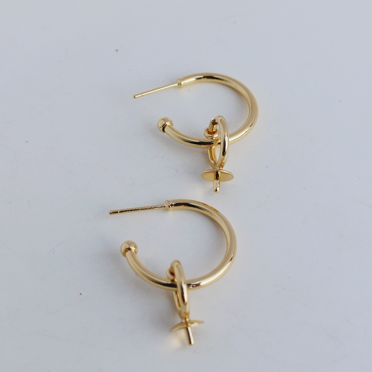 1 Nhẫn Hình Chữ C Mạ Vàng 14k 20mm 6mm