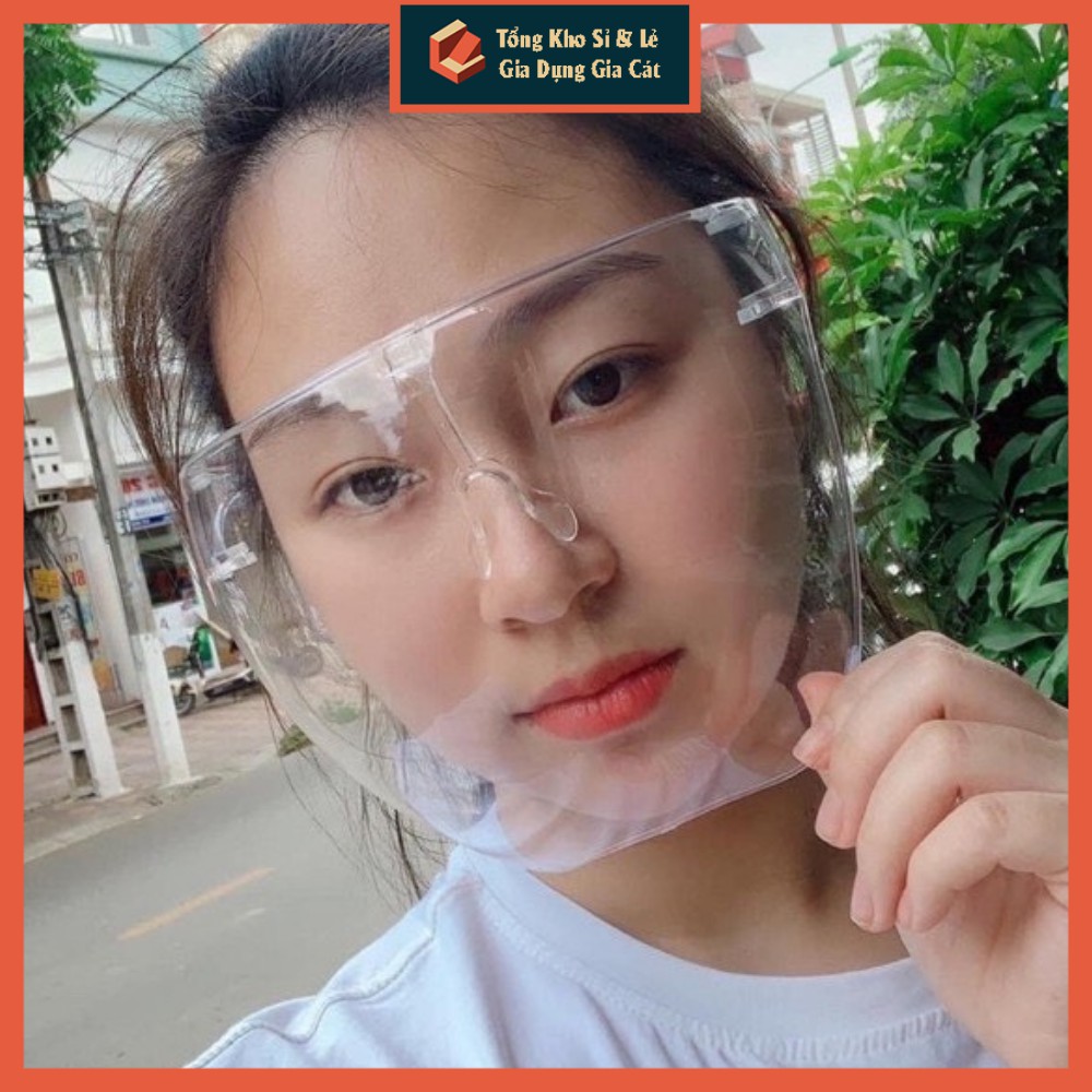 Kính chống giọt bắn phòng dịch FACE SHIELD trong suốt an toàn không mờ, kính chắn giọt bắn trẻ em, người lớn đều sử dụng | BigBuy360 - bigbuy360.vn