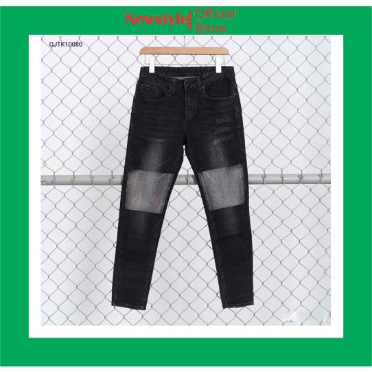 Quần jean nam đen chất bò rách gối đẹp giá rẻ cao cấp NEWSTYLE FASHION