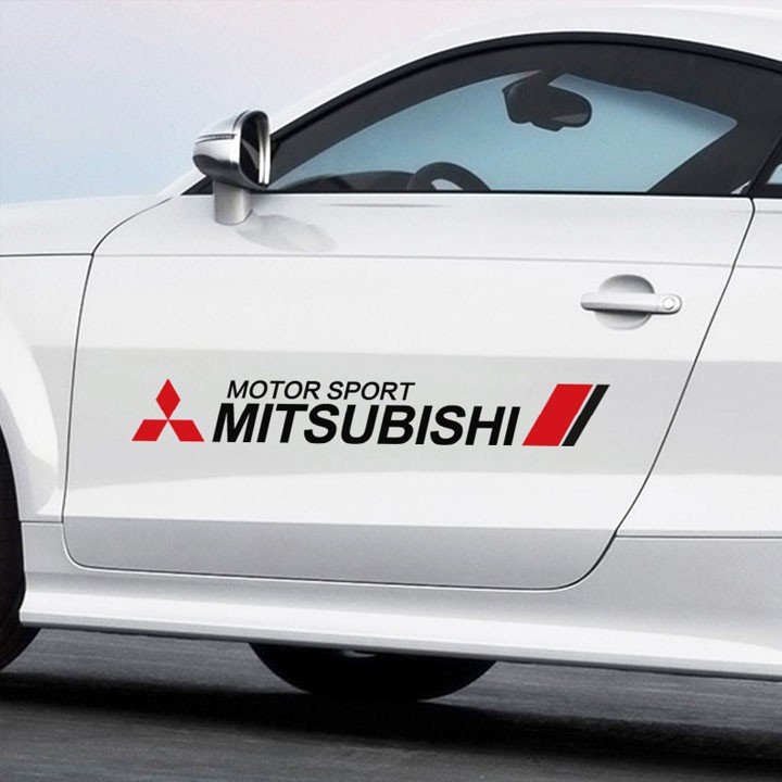 Tem decal dán sườn xe Mitsubishi