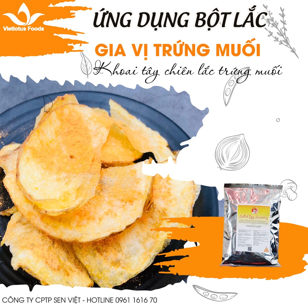Bột Trứng muối Orange Chef làm sốt trứng muối, gia vị lắc Túi 500G - Nguyên liệu nhập khẩu Philippines