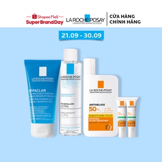 Bộ sản phẩm chống nắng bảo vệ da toàn diện không nhờn rít La Roche-Posay Anthelios Invisible Fluid SPF50+