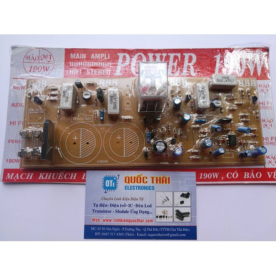 Board khuếch đại âm thanh 190w Hảo My có relay bảo vệ