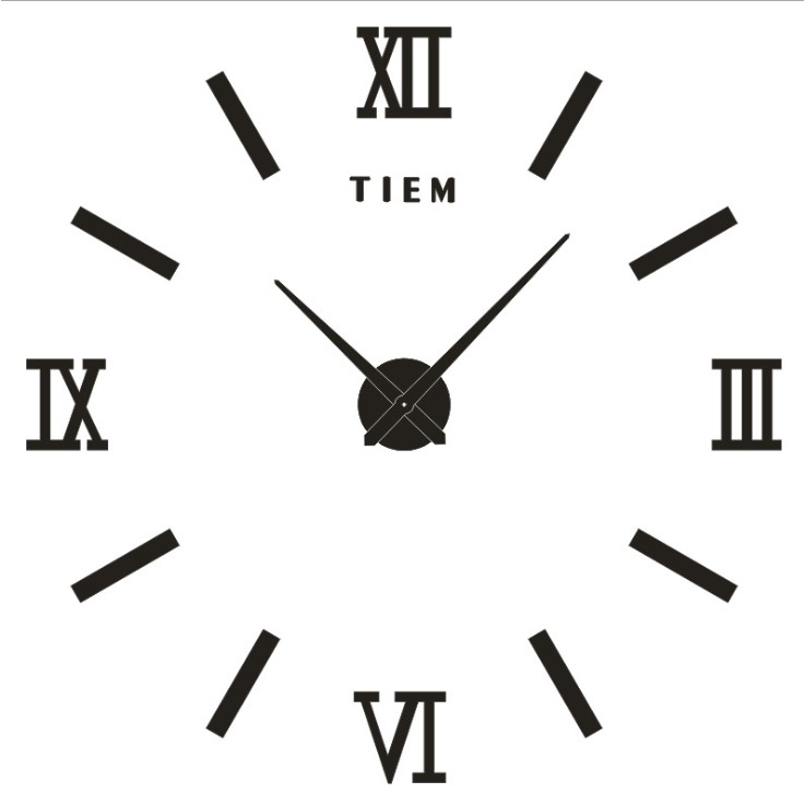 Bộ đồng hồ số mica đường kính 1.2m mẫu chữ TIME MẪU C