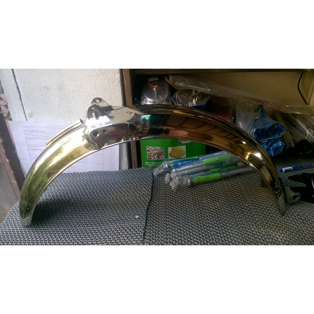 Cặp dè trước sau cho xe honda 68 bằng inox