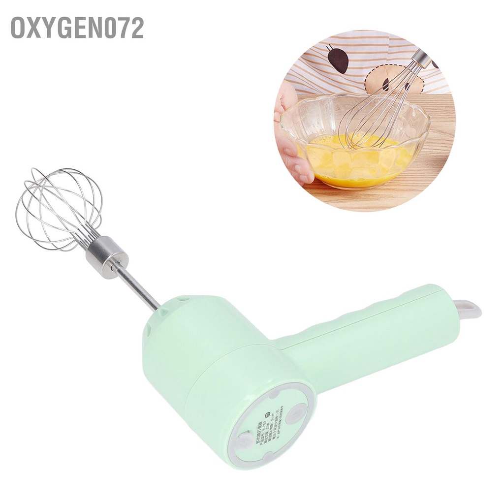 � Oxygen072  Máy Đánh Trứng Cầm Tay Máy trộn cầm tay không dây điện Hộ gia đình nhỏ 3 tốc độ thay đổi đánh trứng cho nhà bếp Nướng màu xanh lá cây