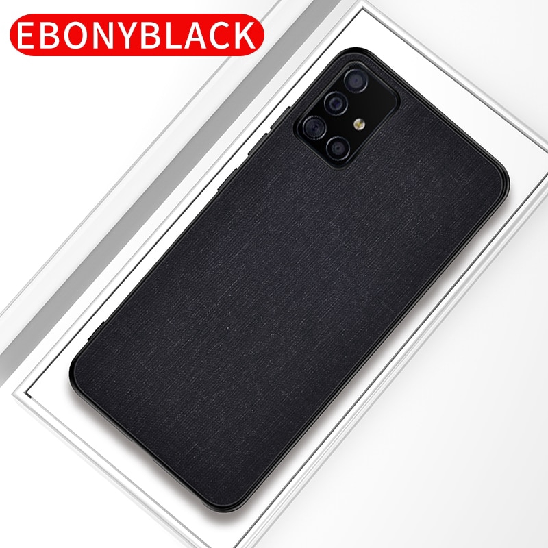 Ốp điện thoại TPU mềm + PC cứng + vải đơn giản cho Samsung Galaxy Note 10 Lite S10 Lite A81 A91 M80S M60S