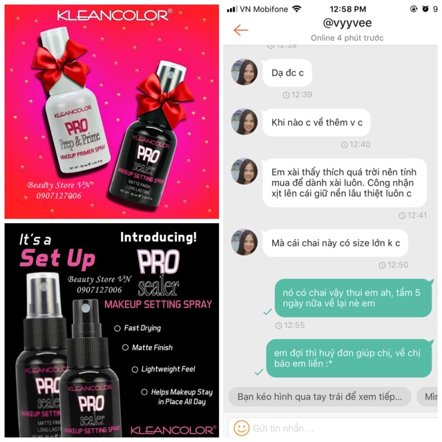 Kem Lót Dạng Xịt Pro Prep & Prime Makeup Klean - Chai 30ml | BigBuy360 - bigbuy360.vn