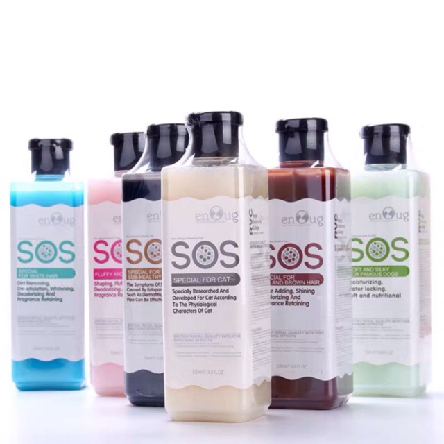 Sữa Tắm SOS lưu hương lâu, loại bỏ mùi hôi cho Chó Mèo 530ml