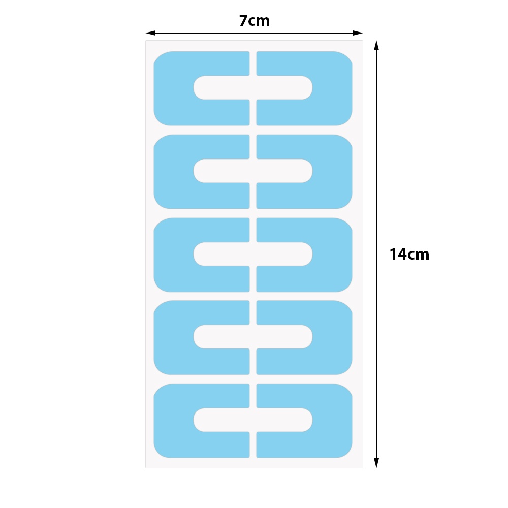 Tấm 10 Miếng Dán Chống Văng Hình Chữ U Bảo Vệ Móng Tay Màu Sắc Ngẫu Nhiên