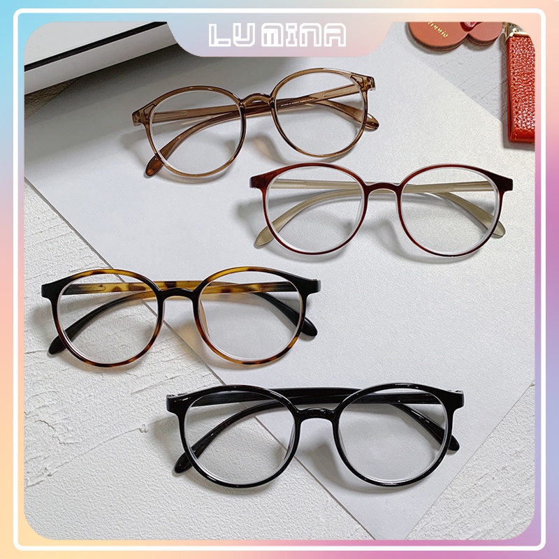 Gọng kính cận nam nữ mắt tròn cute phong cách Hàn Quốc kính cận nữ chống ánh sáng xanh tia UV bảo vệ mắt đẹp giá rẻ 098