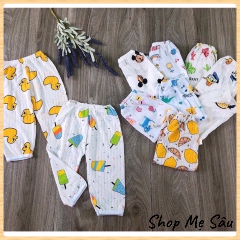 {4-10kg} Quần dài cotton giấy cho bé