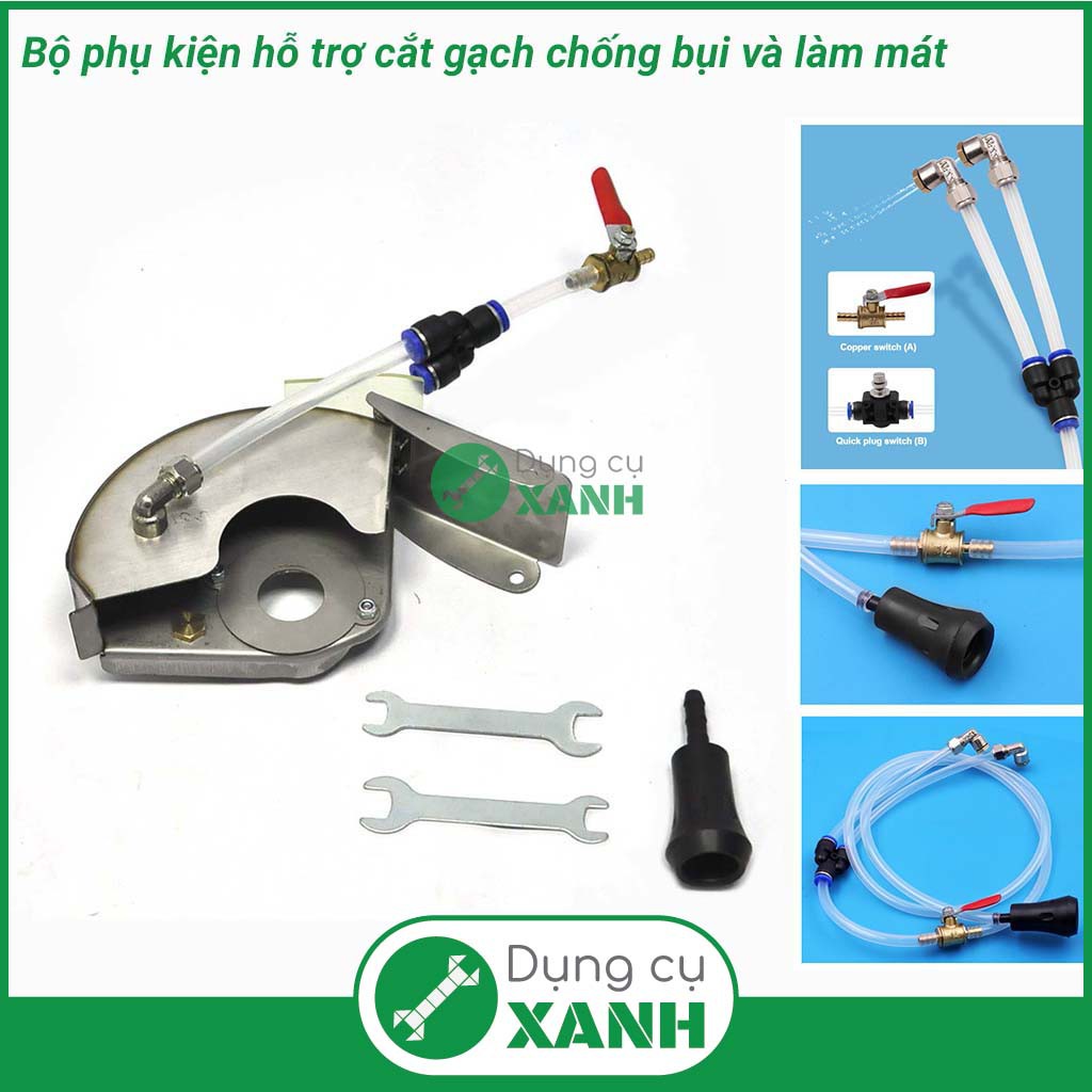 Bộ phụ kiện hỗ trợ cắt gạch chống bụi và làm mát