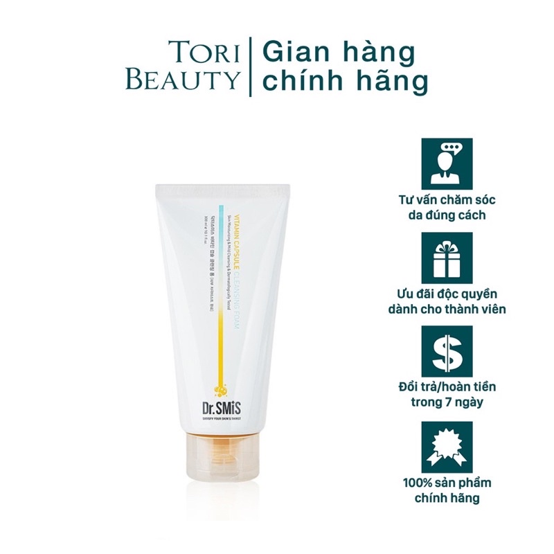 Sữa rửa mặt làm trắng da cho da nám Dr.Smis Vitamin Capsule 300ml