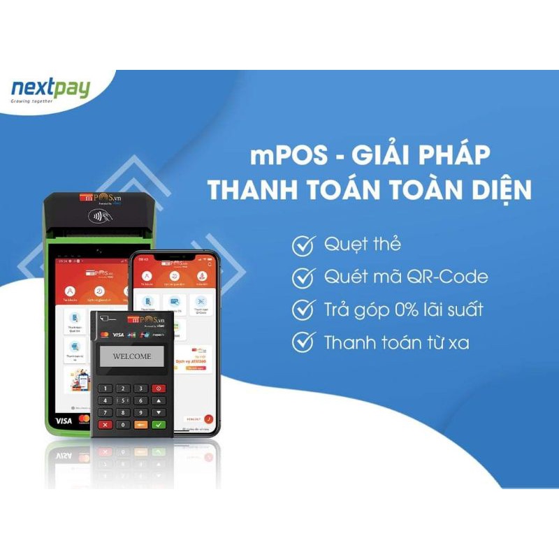 Máy Quẹt Thẻ MPOS Tích Hợp Chức Năng Trả Góp LS 0% Kết Nối Bluetooth Với Điện Thoại