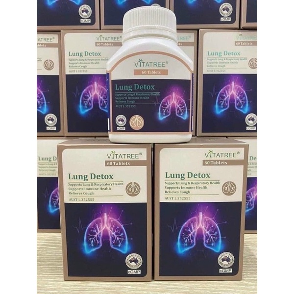 VIÊN UỐNG BỔ PHỔI ,THẢI ĐỘC PHỔI LUNG DETOX 60 viên Úc( Tăng Cường Miễn Dịch cho Hệ Hô Hấp và Cơ Thể)