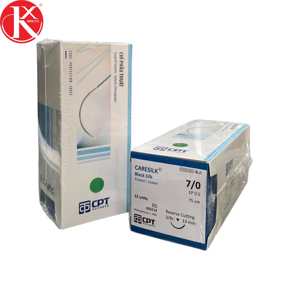 CHỈ PHẪU THUẬT KHÔNG TIÊU CPT CARESILK SILK số 7/0 - S05E13