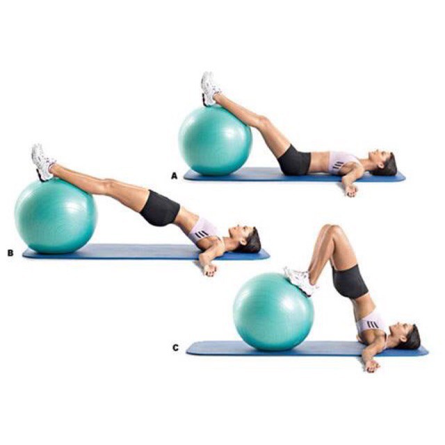 Bóng tập thể dục Yoga Ball Lock&Lock HLW804  55 cm màu hồng