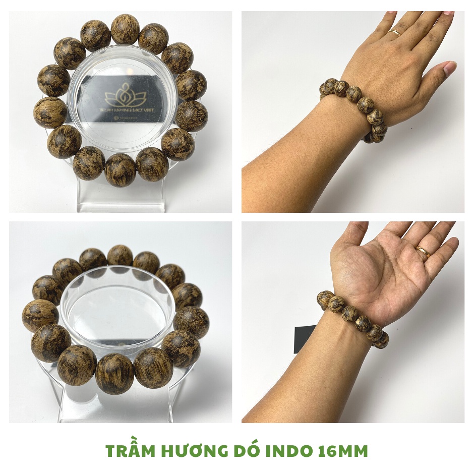 Vòng Tay Trầm Hương Dó Dây INDO Hạt Tròn cho Nam và Nữ Đủ Size | Tông Trầm VIP Đẳng Cấp - Hương Trầm Nồng Mạnh Vĩnh Viễn
