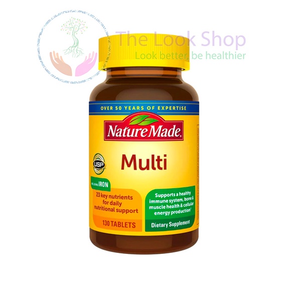 USA- Viên uống bổ sung vitamin khoáng chất Multi Nature Made- Bổ sung đầy đủ vi chất dinh dưỡng thiết yếu mỗi ngày