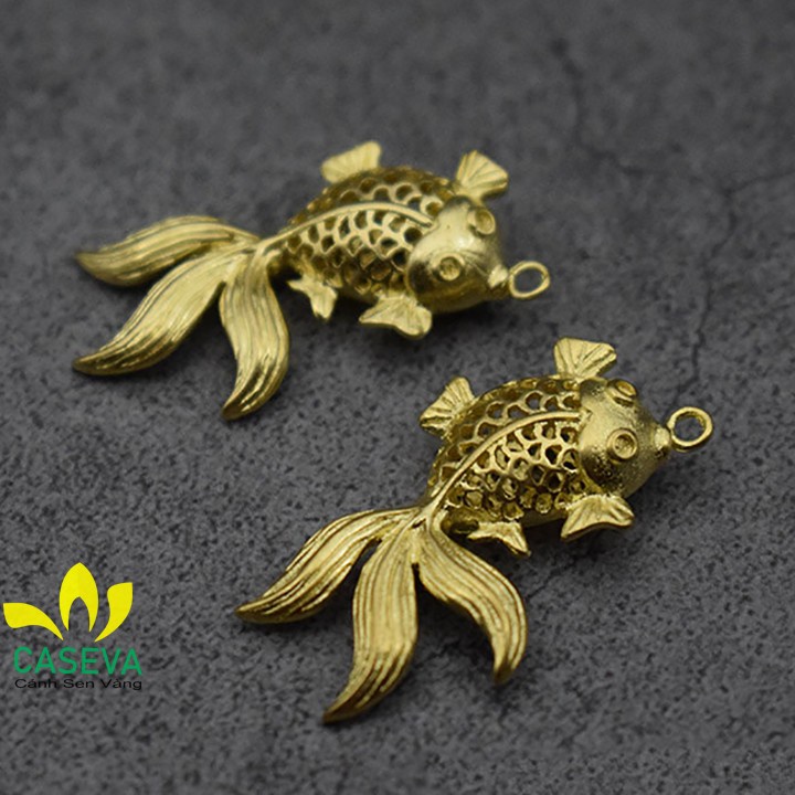 Móc Khóa Đồng Cá Ba Đuôi Phong Thủy Phụ Kiện Phong Thủy 3D Đẹp Tinh Xảo Độc Lạ Cổ Trang Bằng Kim Loại Gắn Xe Máy Cao Cấp