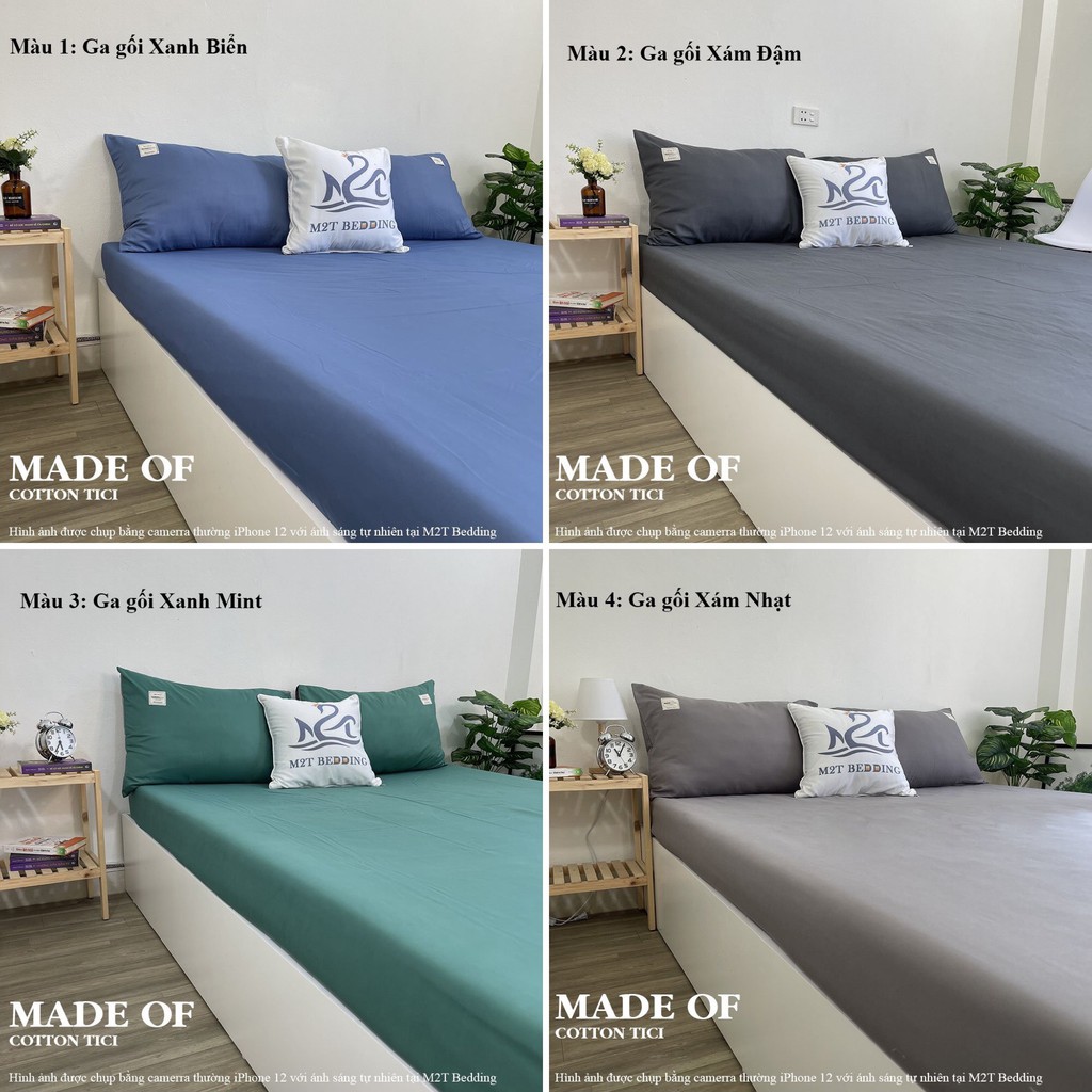 Bộ ga giường và vỏ gối Cotton Tici M2T Bedding ga gối Cotton Hàn Quốc đủ size drap nệm | BigBuy360 - bigbuy360.vn