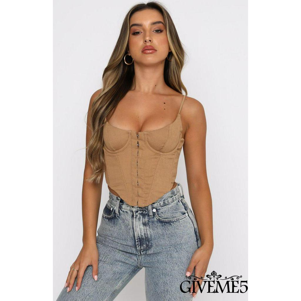 Áo hai dây lửng hở eo quyến rũ thời trang dành cho nữ