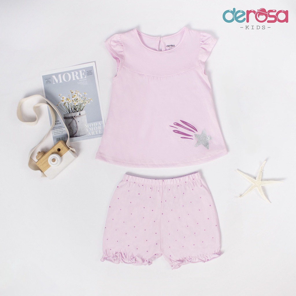Bộ quần áo cho bé DEROSA KIDS đồ bộ bé gái 6 tháng - 3 năm 408-409