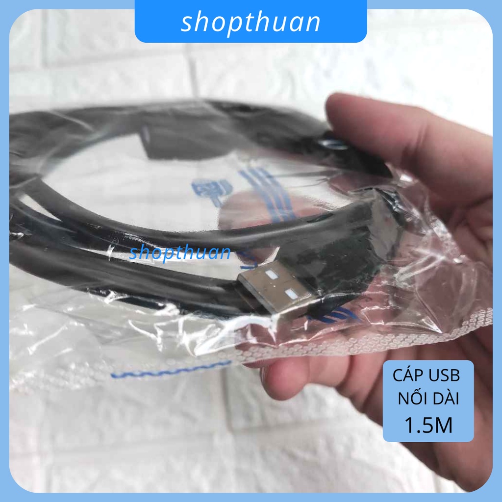 Cáp USB nối dài 1.5 mét - cáp có đầu âm , đầu dương dùng nối dài cáp USB