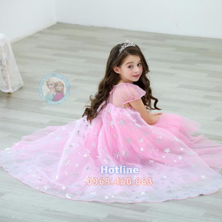 🔥Tặng PK🔥 Váy Elsa Cao Cấp. Váy Công Chúa Elsa Cho Bé Đủ Size 13 - 37kg
