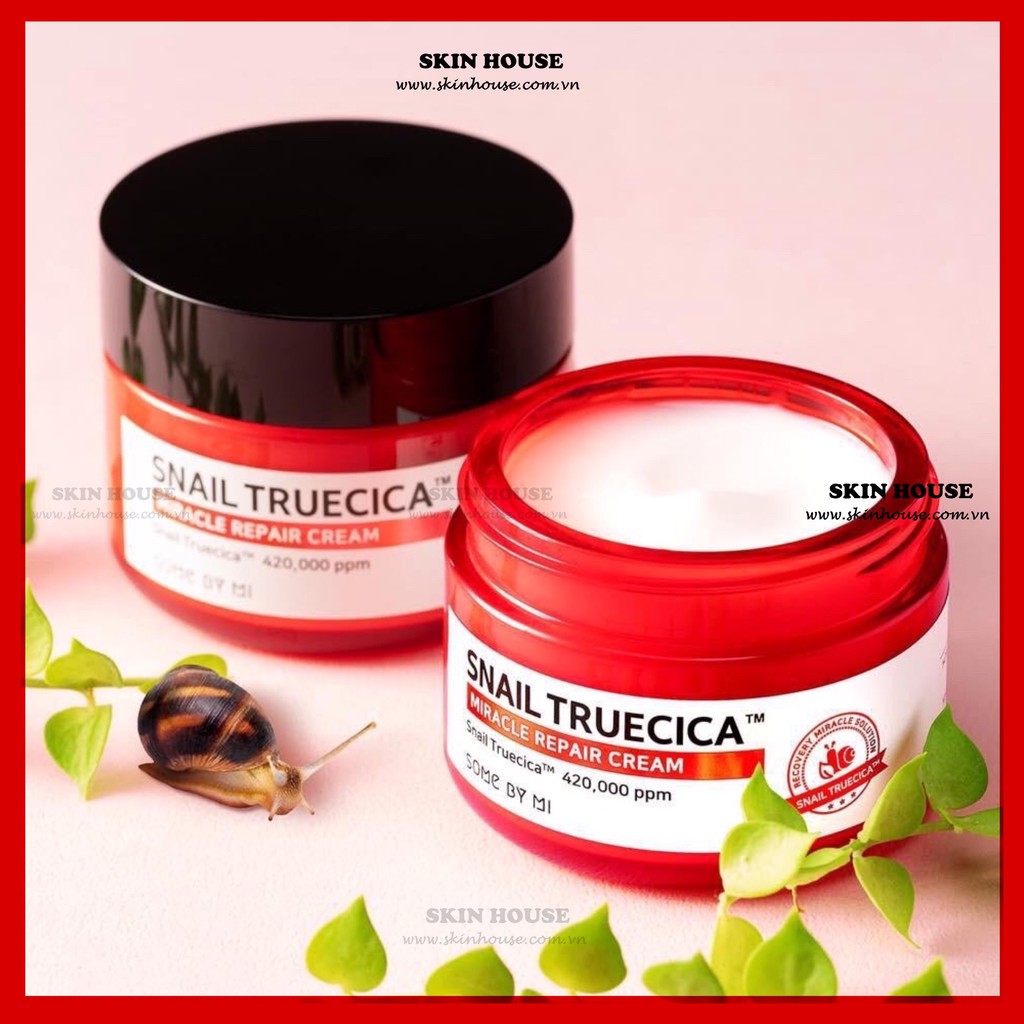 Sẵn - Kem Dưỡng Ốc Sên Phục Hồi Sẹo Lõm  Soe By Mi Snail Truecica 60g