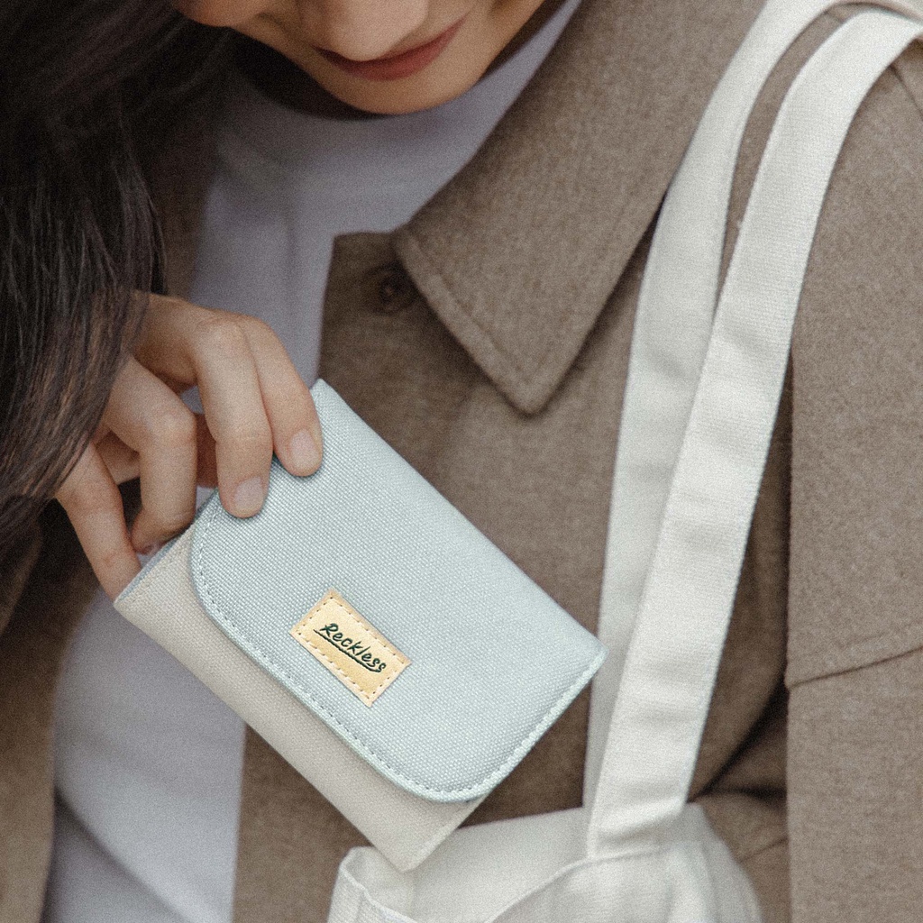 Ví Vải Nắp Gập Nữ Màu Phối Reckless - Claire Wallet - Vải Polyester Canvas Kháng Nước