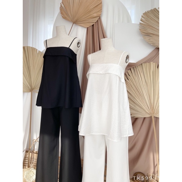 Áo 2 dây nữ form rộng freesize dáng dài NPA004