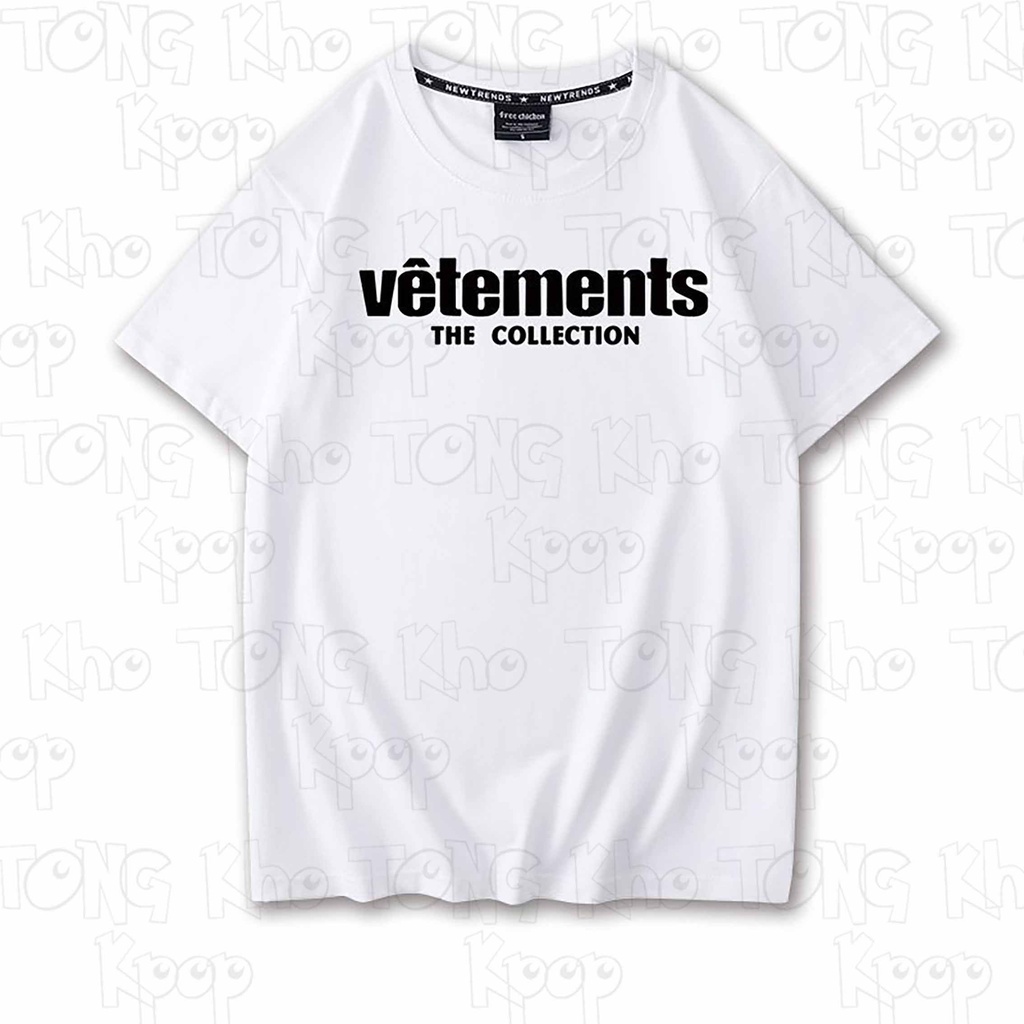 Áo thun phông đen trắng in hình VÊTEMENTS cheap moment LƯU DIỆU VĂN TNT thời trang idol thần tượng hoa ngữ