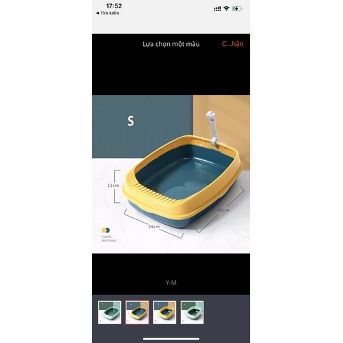 Khay vệ sinh cho mèo, khay cát cho mèo, thùng vệ sinh cho thú cưng, nhà vệ sinh nhỏ gọn dễ thương ♥️ Tặng xẻng