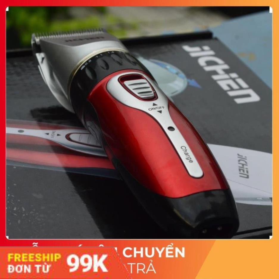 [Giảm 50%]  Tông Đơ Cắt Tóc Gia Đình JICHEN Tặng Lược ( Màu Đỏ )