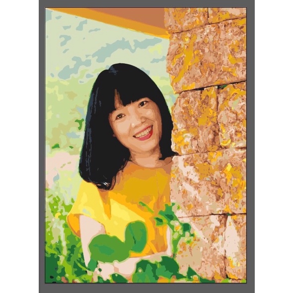 Feedback tranh số hoá theo yêu cầu có khung size 30x40 cm