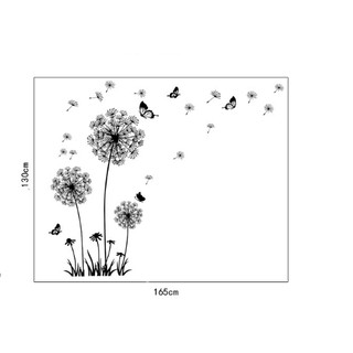 Decal trang trí Bồ Công Anh cùng Bướm