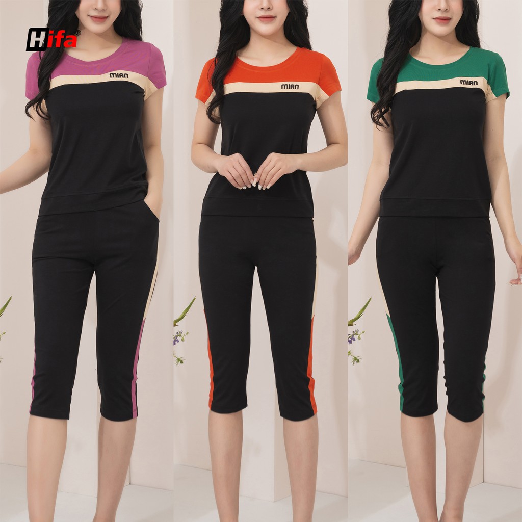 Đồ bộ nữ mặc nhà, set bộ lửng cotton 100%. Hifa Shop Hoàng Hiền MS:701