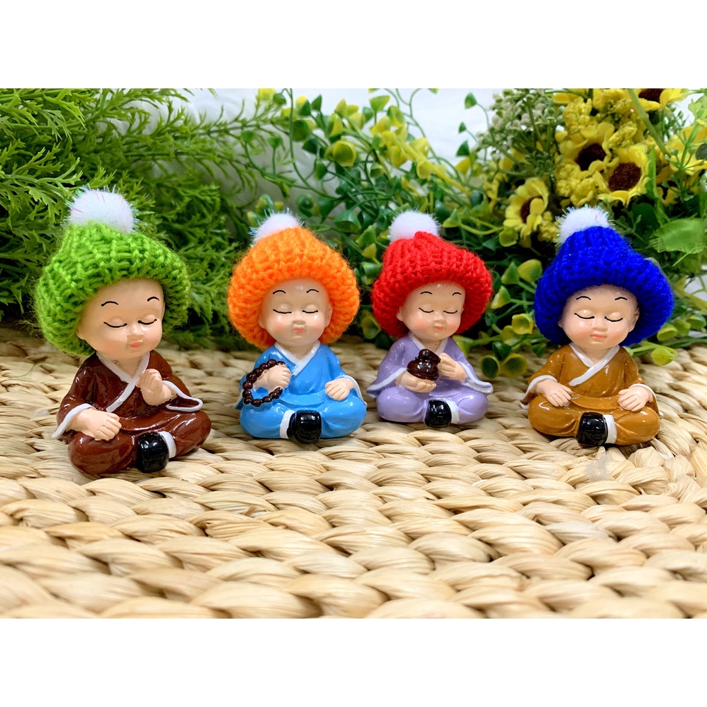 Tượng Chú Tiểu Hư Không đội nón len Việt Nam (Hàng Độc Quyền)