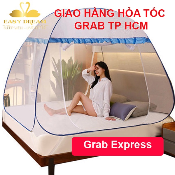 Mùng chụp tự bung gấp gọn người lớn Có 2 cửa , liền đáy cao 1m7 chống muỗi côn trùng- màn chụp tự bung gấp gọn màn lều