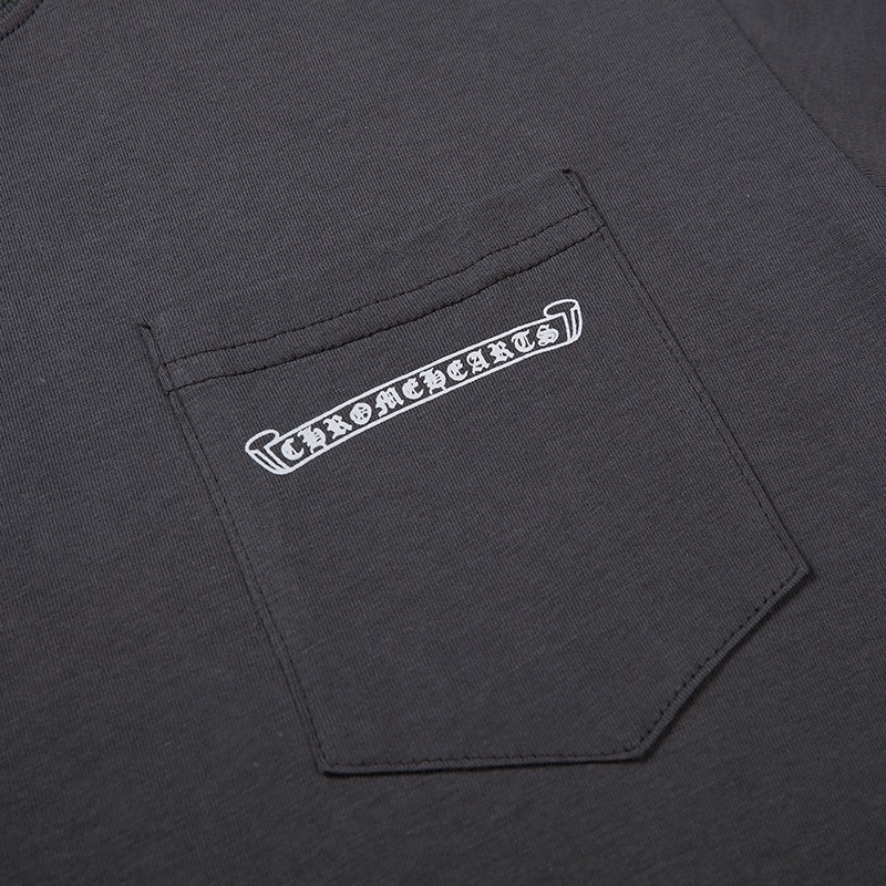 Ready Stock Chrome Hearts Sanskrit Letter Print Couples Cotton T-Shirts Summer Sports Casual Short Sleeve Tops Unisex